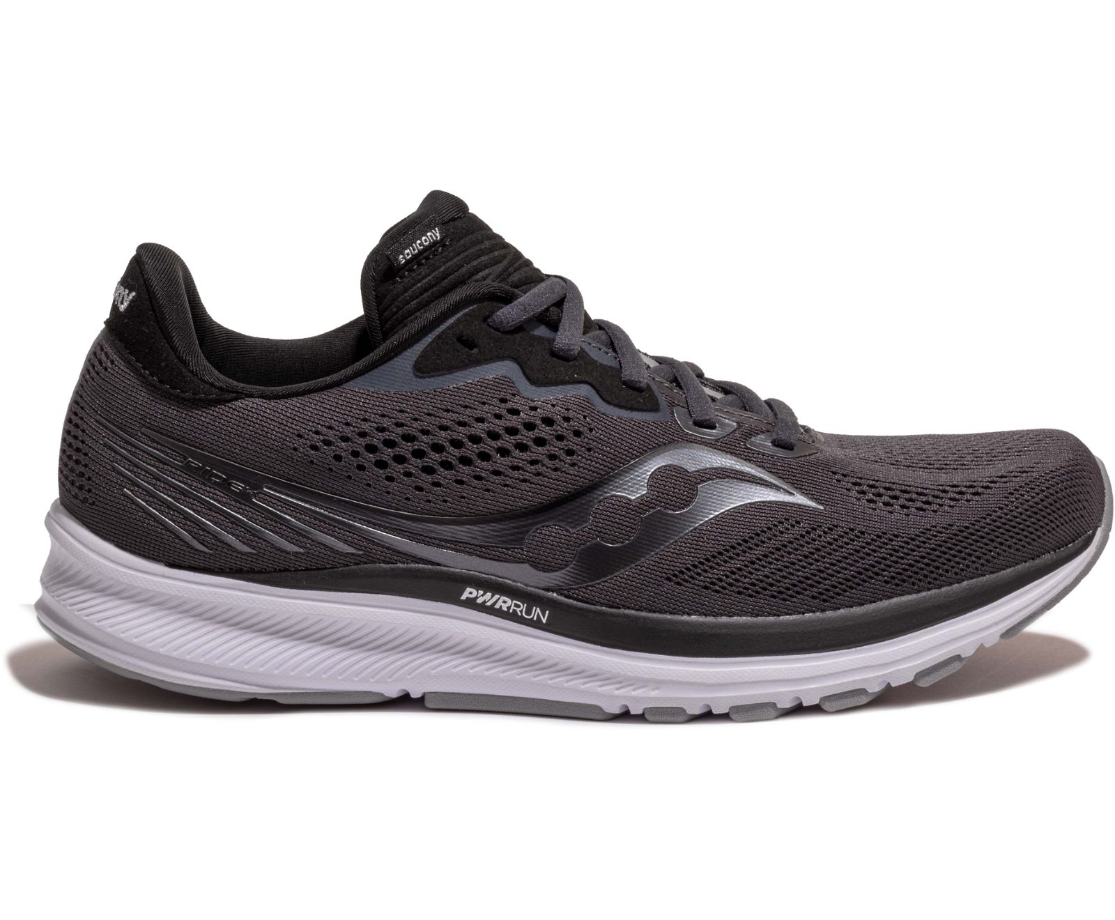 Men\'s Saucony Ride 14 Running Shoes Grey / Black | Singapore 545NWYB